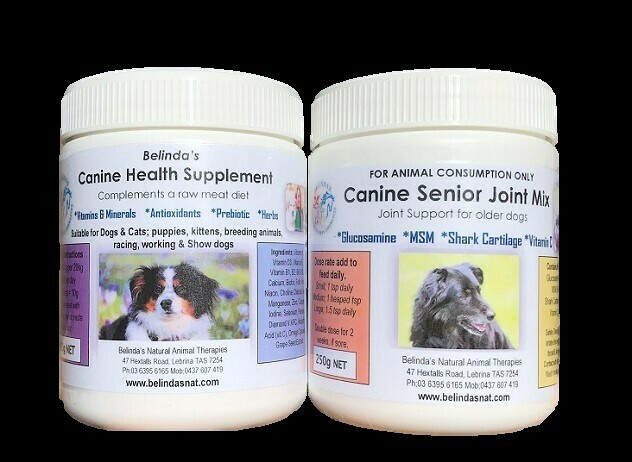 Canine Combo Inc Postage, 1 x Canine Health Supplement + 1 x Canine Senior  Joint Mix - Belindas Natural Animal Therapies